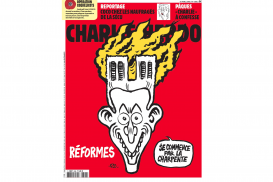 Charlie Hebdo троллит Макрона, но не символ Франции