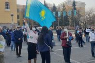 В Алматы состоялся митинг за политические реформы в стране и прекращение репрессий (видео)