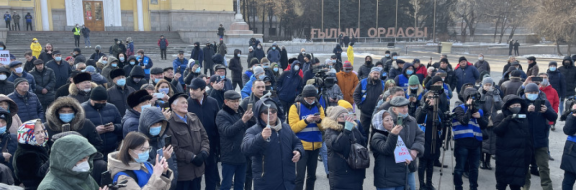 В Алматы прошёл митинг за выборность акимов