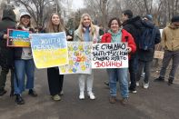 В Алматы прошел митинг в поддержку Украины