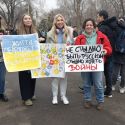 В Алматы прошел митинг в поддержку Украины