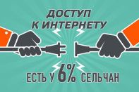 Доступ к интернету есть у 6 процентов сельчан